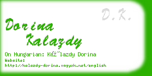 dorina kalazdy business card